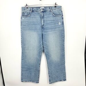 LOFT‎ Ann Taylor Women Size 34 18 Jeans Light Wash Pants Straight Leg Stretch